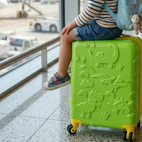 WALIZKA PODRÓŻNA KABINOWA 18 CALI PROWORLD KID - ZIELONY (DINO)
