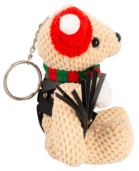 Bad Kitty Teddy Winter Edition maskotka z uprzężą i brelokiem 11 cm
