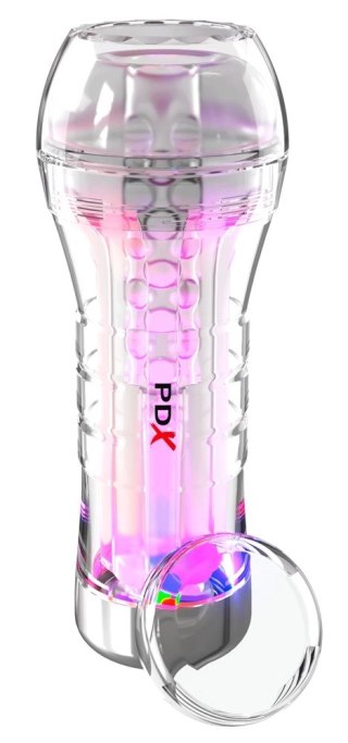 PDX Elite ViewTube XXL przezroczysta maszyna intymna LED 27,3 cm