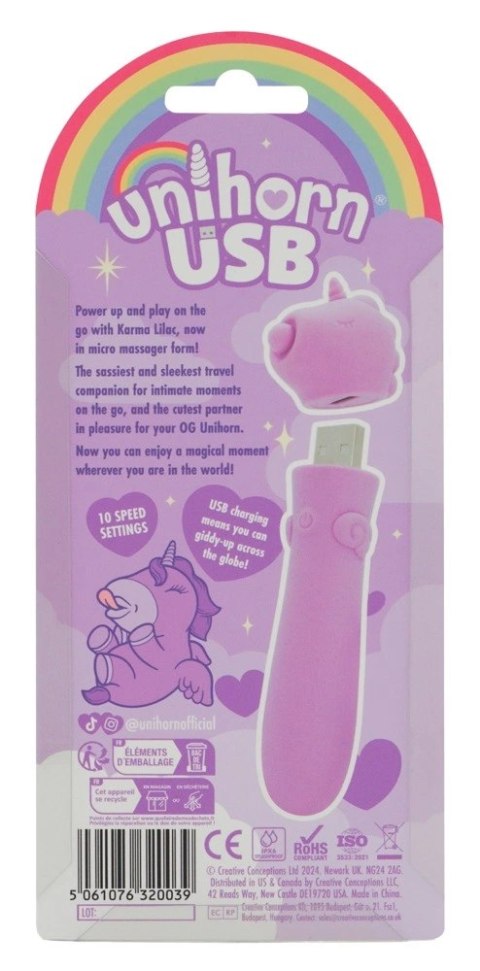 Unihorn Karma Lilac Mini - kompaktowy model z ładowaniem USB, fioletowy