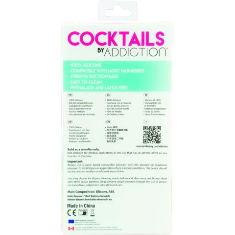 Addiction Cocktails Purple Cosmo 14 cm silikonowy model z przyssawką