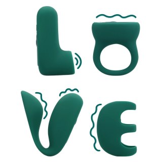 Loving Joy (S)explore Set Green Crystal - Zestaw Intymny 4w1