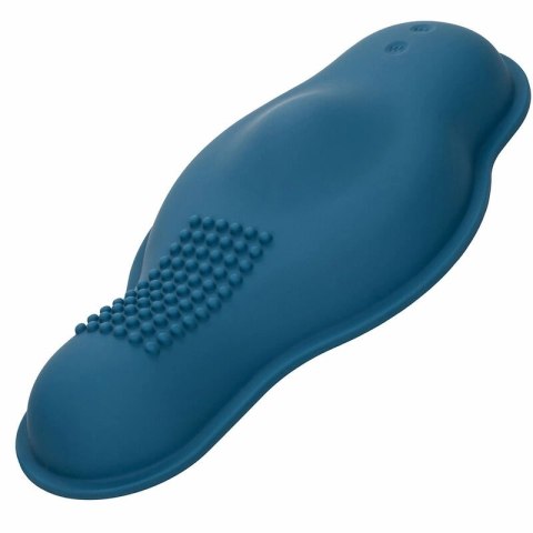 CalExotics Dual Rider Bump & Grind - masażer z podwojnym silnikiem, niebieski