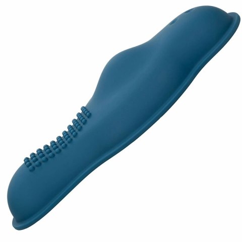 CalExotics Dual Rider Bump & Grind - masażer z podwojnym silnikiem, niebieski