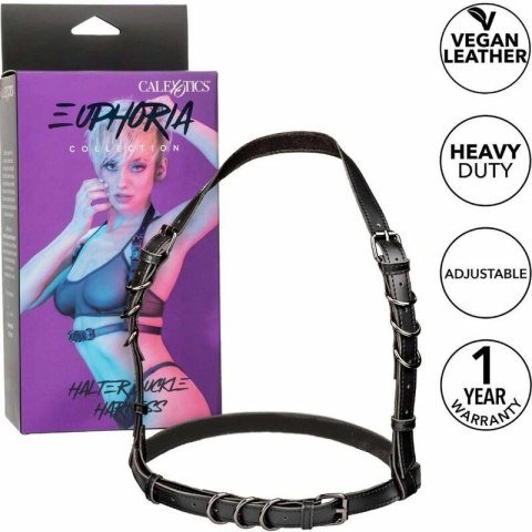 CalExotics Euphoria Halter - szelki intymne czarne, regulowane