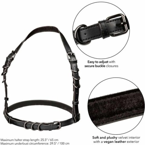 CalExotics Euphoria Halter - szelki intymne czarne, regulowane