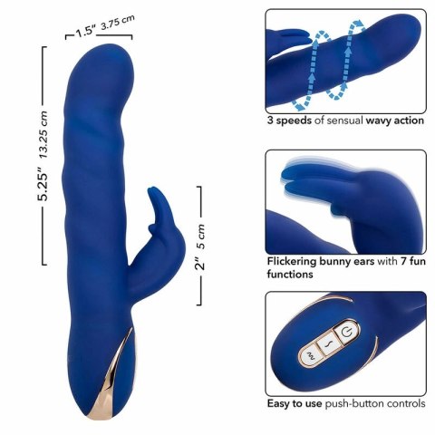 CalExotics Jack Rabbit Wave Motion model silikonowy niebieski IPX7 USB