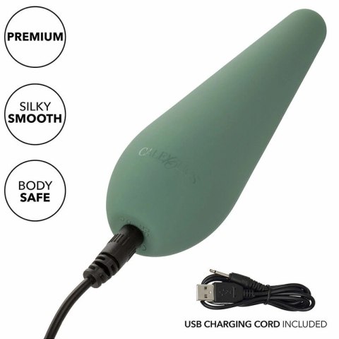 CalExotics Mod Chic Zielony - Precyzyjny stymulator silikonowy USB