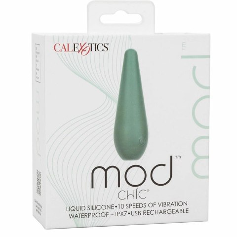 CalExotics Mod Chic Zielony - Precyzyjny stymulator silikonowy USB