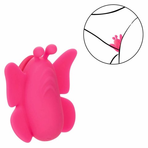 CalExotics Neon Vibes Flutter Vibe rożowy - kompaktowy stymulator z 10 trybami