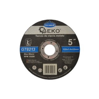 Tarcza do cięcia metalu GEKO PREMIUM 125 x 1.6 Inox G78213