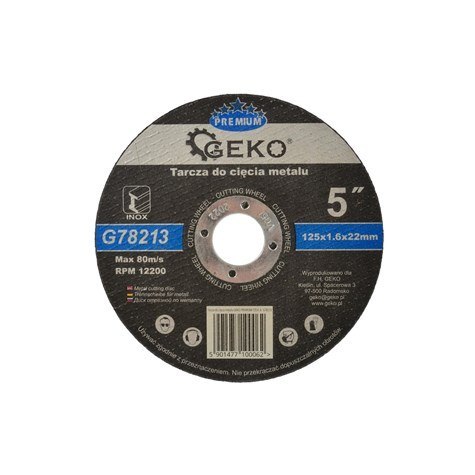 Tarcza do cięcia metalu GEKO PREMIUM 125 x 1.6 Inox G78213