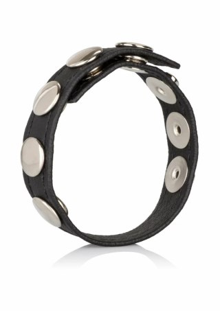 Adonis Ares Leather Multi-Snap Ring - regulowany pasek skorzany, czarny