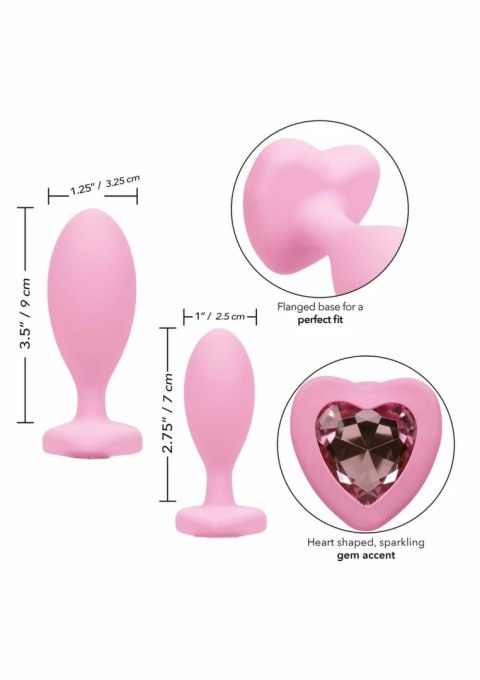 CalExotics First Time Crystal Booty Duo silikonowy zestaw z kryształkami
