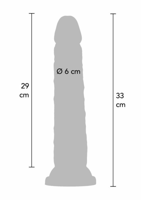 TOYJOY Deluxe Dual Density Dong TPE 33 cm z przyssawką, dwuwarstwowy