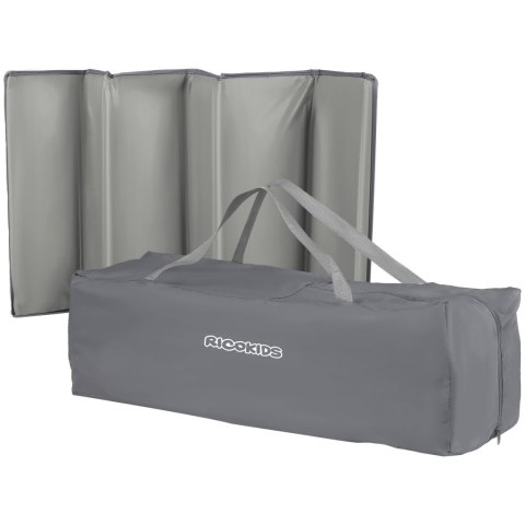 Łóżeczko turystyczne + materac + torba125 x 65 x 78 cm RK-240 jasno szare