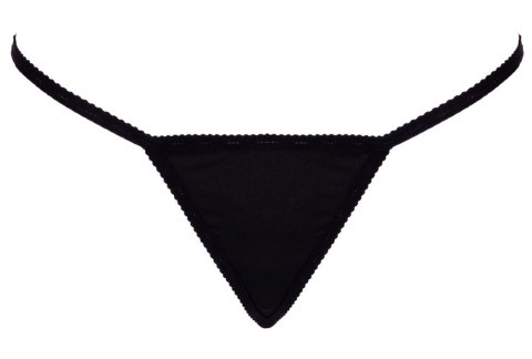 Cottelli LINGERIE Thong Rhinestones czarny S-L regulowany pasek