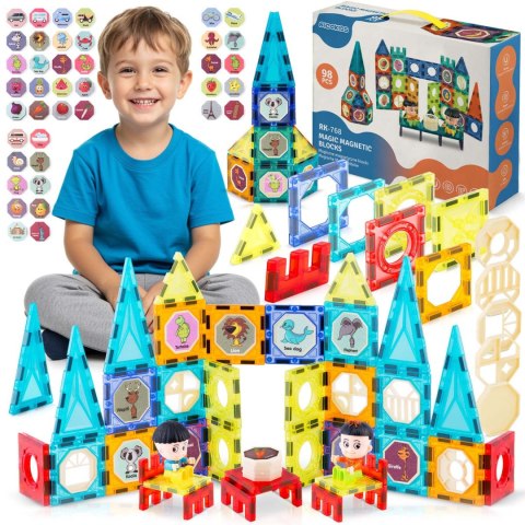 Klocki magnetyczne Wieża RK-768 Ricokids