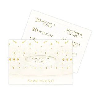 Zaproszenie 10szt. A6 CW Rocznica Ślubu - 1