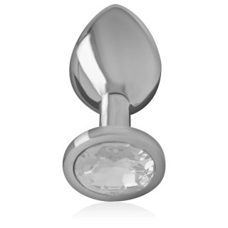 Intense Aluminiowa Wtyczka Anatomiczna Srebrny Kryształ Rozmiar S