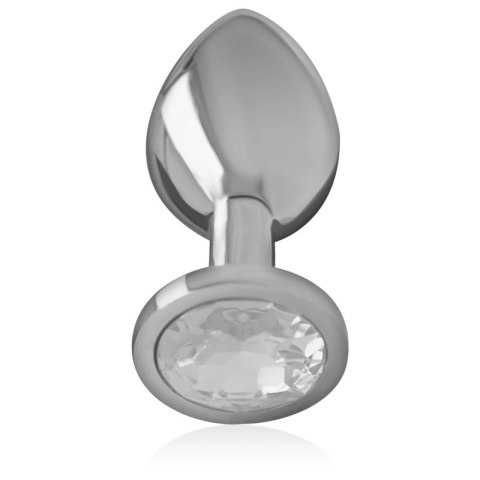 Intense Aluminiowa Wtyczka Anatomiczna Srebrny Kryształ Rozmiar S