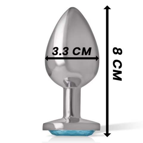 Intense Korek Anatomiczny Aluminium Niebieski Kryształ Rozmiar M