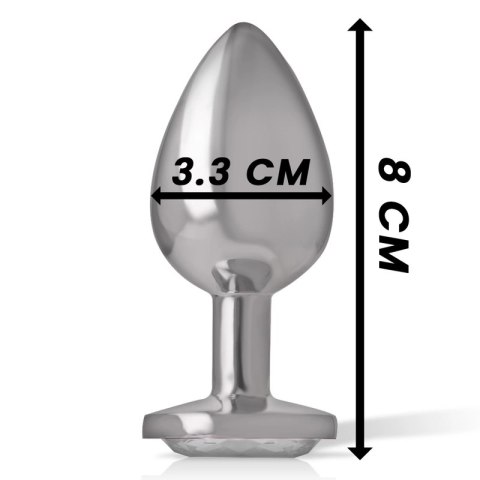 Intense Korek Metalowy Rozmiar M Białe Serce Aluminium Elegancki