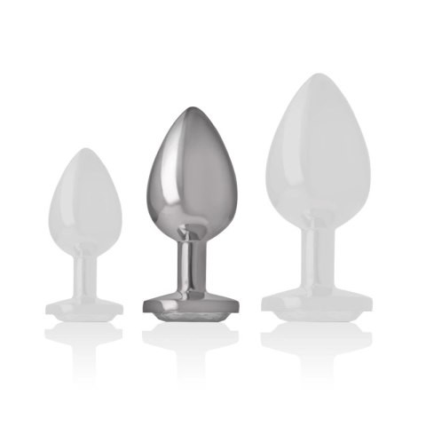 Intense Korek Metalowy Rozmiar M Białe Serce Aluminium Elegancki