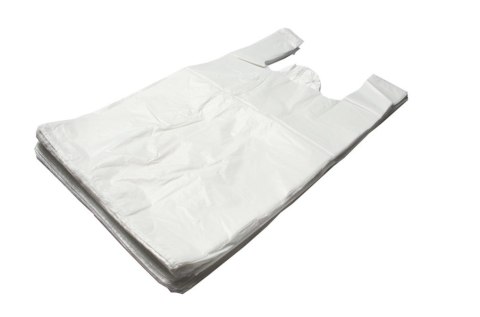 Reklamówka foliowa HDPE do 20kg 40/12x75 /64x75/ biała A'100