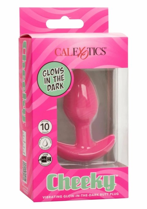 Cheeky Cheeky Glow Vibrating Plug S silikonowy świecący IPX7 USB