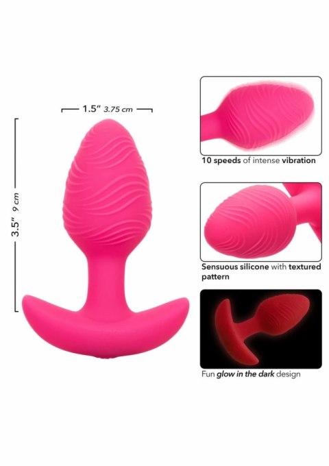 Cheeky Cheeky Glow Vibrating Plug S silikonowy świecący IPX7 USB