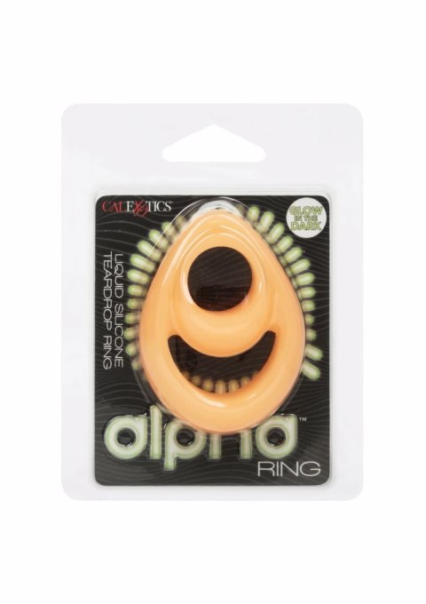 Alpha Glow-In-The-Dark Liquid Silicone Teardrop Ring świecący pierścień