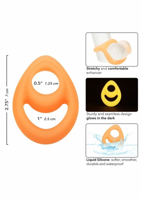 Alpha Glow-In-The-Dark Liquid Silicone Teardrop Ring świecący pierścień