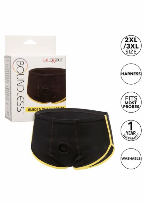 CalExotics Boundless Brief czarno-żołte - komfortowy pas intymny M