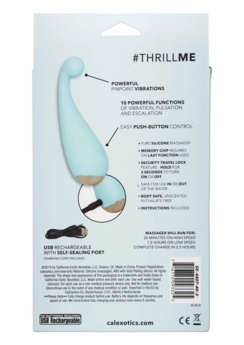 CalExotics Slay Thrill Me mini masażer wodoodporny 10 trybow USB