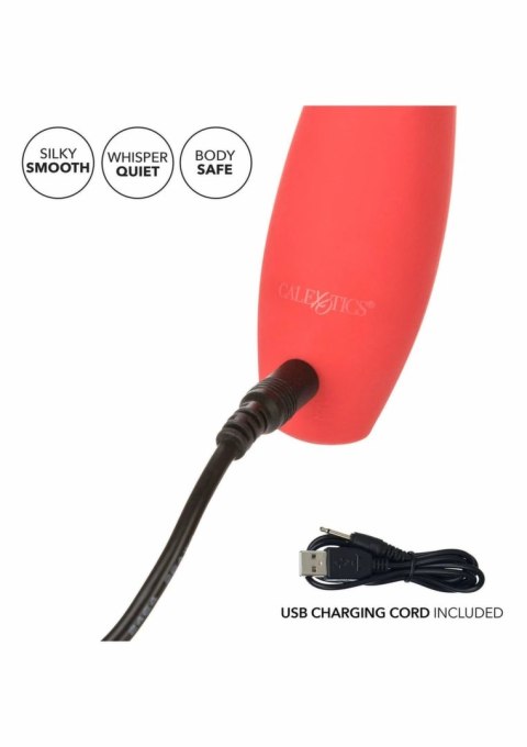 CalExotics Red Hot Blaze - kompaktowy stymulator silikonowy, 10 trybow