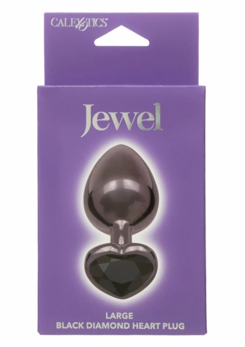CalExotics Diamond Heart Plug Large - elegancki model z kryształowym sercem, rozmiar L