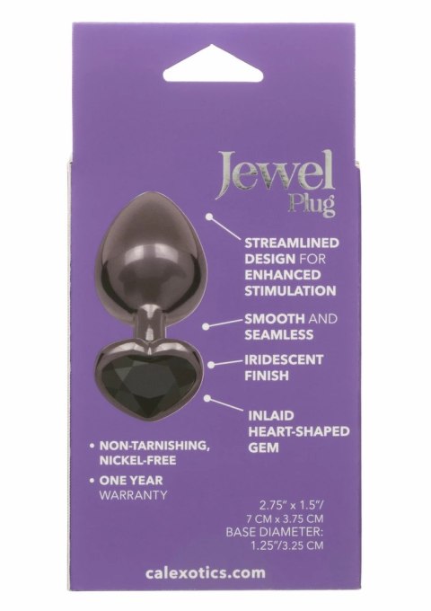 CalExotics Diamond Heart Plug Large - elegancki model z kryształowym sercem, rozmiar L