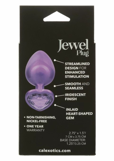 CalExotics Jewel Diamond Heart Plug Large - elegancki model z kryształem, rozmiar L