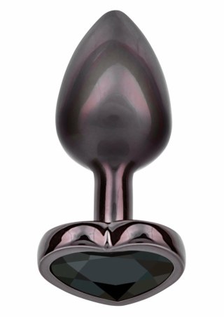 CalExotics Jewel Diamond Heart Plug Small srebrny z kryształem serce 7 cm