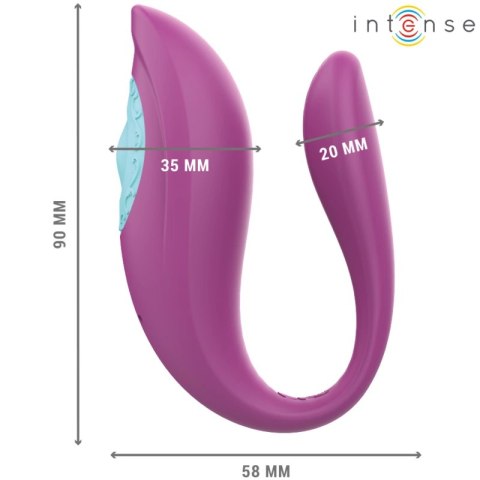 Intense Annie fioletowy stymulator U z pilotem, 10 trybow, USB