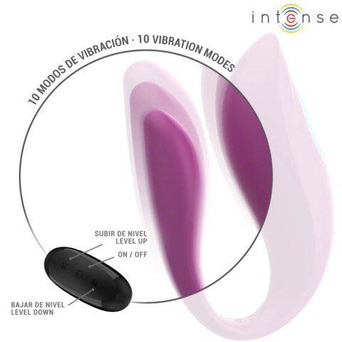 Intense Annie fioletowy stymulator U z pilotem, 10 trybow, USB