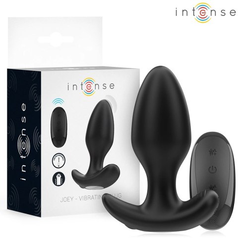 Intense Joey Plug anatomiczny 10 trybow, czarny, pilot bezprzewodowy