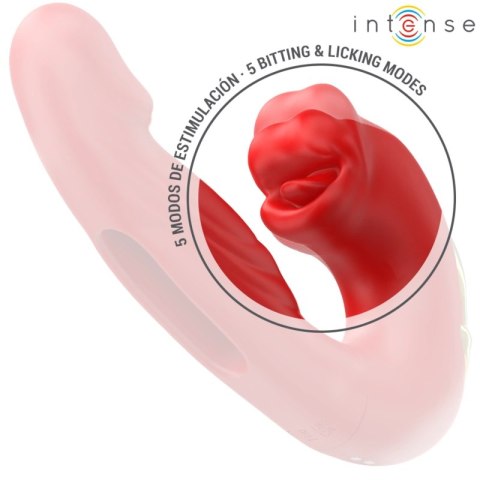 Intense Nathy Podwojny Wibrator Wielofunkcyjny USB Czerwony IPX7