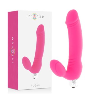 Intense Sugar Fuksja - silikonowy model wibracyjny 7 trybow 17,5 cm