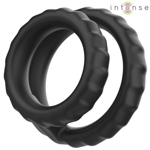 Intense Dewey Double Pierścień Silikonowy Czarny Model 2 5cm