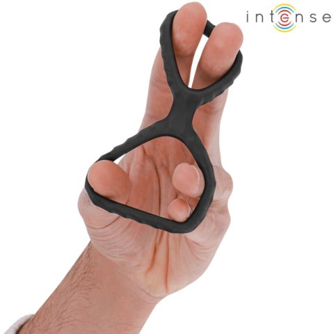 Intense Dewey Double Pierścień Silikonowy Czarny Model 2 5cm