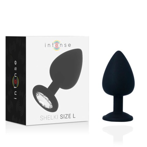 Intense Shelki L czarny korek anatomiczny silikonowy 9,2 cm