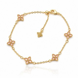 Bransoletka na rękę stal chirurgiczna pozłacana 14k złotem BST1621
