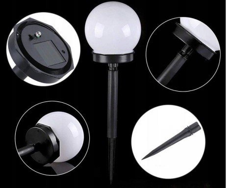 Lampa solarna LED 33cm - zestaw 2 sztuk 2600